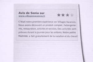avis de sonia sur villages vacances