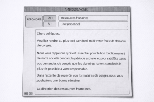 demande de congés à transmettre