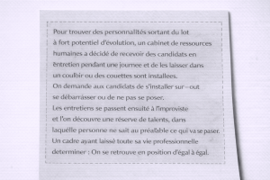 méthode de recrutement originale en texte
