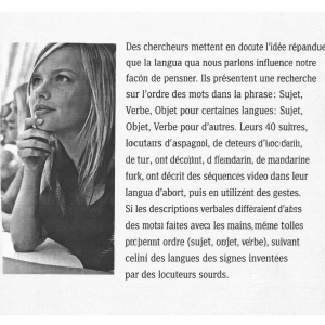 réflexion sur la pensée et la langue