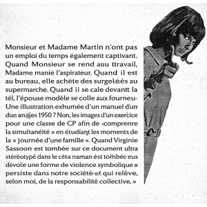 vie quotidienne d'une femme stéréotypée